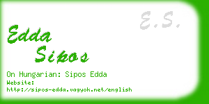 edda sipos business card